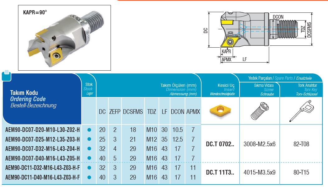 AEM90DC_Каталог концевых фрез