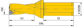 Корпус сверла DRI 750x2D W40 WC06