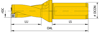 Корпус сверла DRI 205x2D W25 SP06