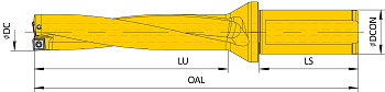 Корпус сверла DRI 185x5D W25 SO06