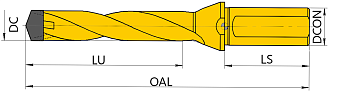 Корпус сверла DRQ 130-139x5D W16